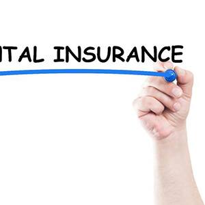 “Dental insurance” underlined in blue against white background