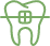 Animated tooth with bracket and wire braces