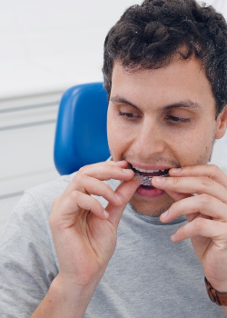 A man with invisalign