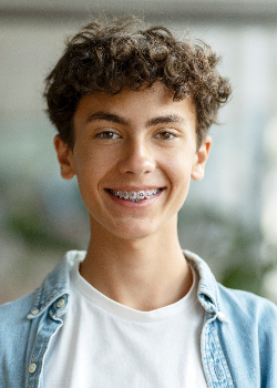 A child with braces