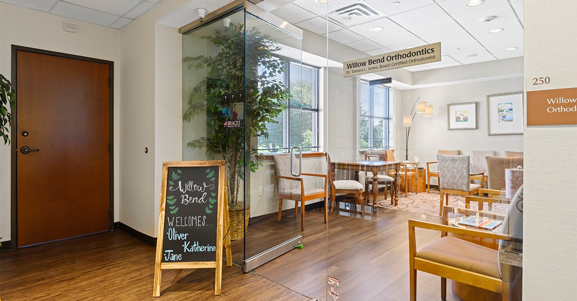 Welcoming reception area of Willow Bend Orthodontics